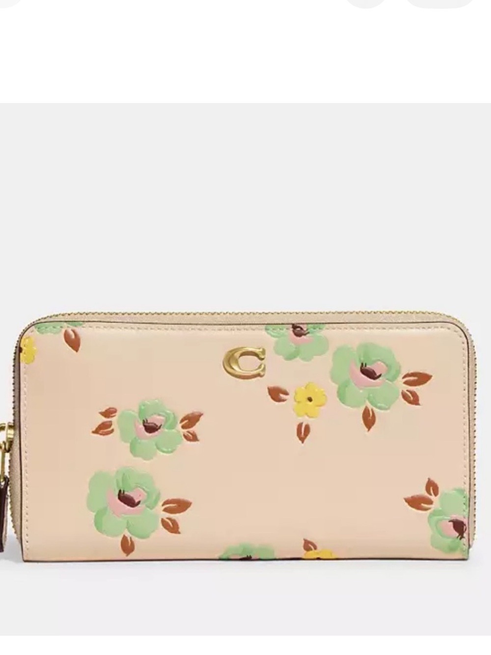Coach Floral Zip Around Wallet